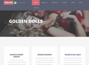 How goldendolls.in looks like on a tablet such as an iPad.