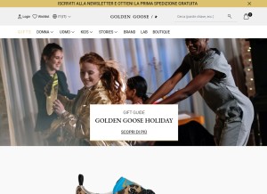 How goldengoose.com looks like on a tablet such as an iPad.