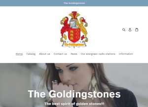 How goldingstones.com looks like on a tablet such as an iPad.
