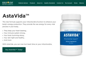 How goldleafnutritionals.com looks like on a tablet such as an iPad.