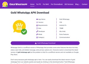 How goldwatspp.com looks like on a tablet such as an iPad.