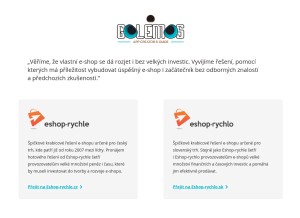 How golemos.com looks like on a tablet such as an iPad.