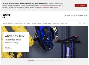 How gom.com looks like on a tablet such as an iPad.