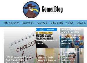 How gomerblog.com looks like on a tablet such as an iPad.