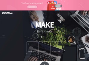 How gomlab.com looks like on a tablet such as an iPad.