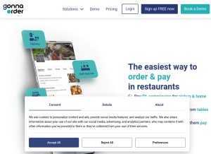 How gonnaorder.com looks like on a tablet such as an iPad.