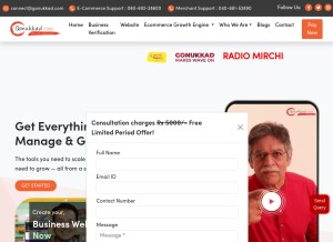 How gonukkad.com looks like on a tablet such as an iPad.
