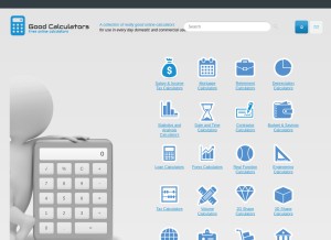 How goodcalculators.com looks like on a tablet such as an iPad.