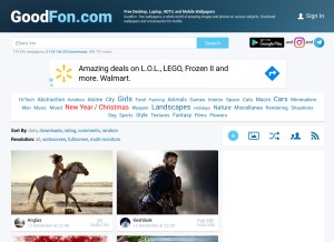How goodfon.com looks like on a tablet such as an iPad.