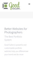 How goodgallery.com looks like on a mobile device such as an iPhone.