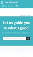 How goodguide.com looks like on a mobile device such as an iPhone.
