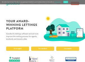How goodlord.co looks like on a tablet such as an iPad.