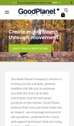 How goodplanet.com looks like on a mobile device such as an iPhone.