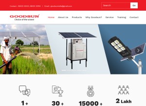 How goodsunindia.com looks like on a tablet such as an iPad.