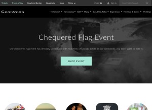 How goodwood.com looks like on a tablet such as an iPad.