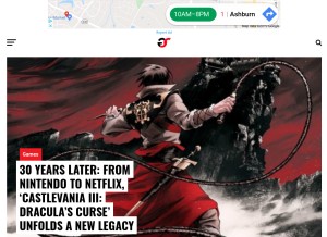 How goombastomp.com looks like on a tablet such as an iPad.