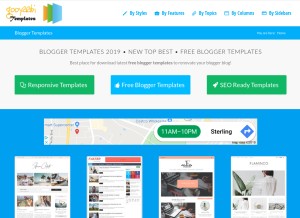 How gooyaabitemplates.com looks like on a tablet such as an iPad.