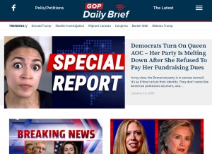 How gopdailybrief.com looks like on a tablet such as an iPad.