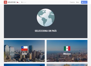 How goplaceit.com looks like on a tablet such as an iPad.