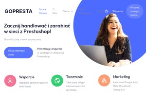 How gopresta.pl looks like on a tablet such as an iPad.