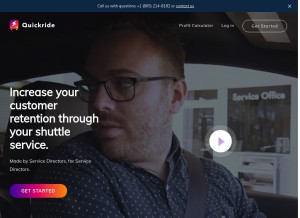 How goquickride.com looks like on a tablet such as an iPad.