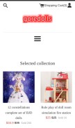 How goredolls.com looks like on a mobile device such as an iPhone.