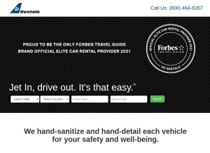 How gorentals.com looks like on a tablet such as an iPad.