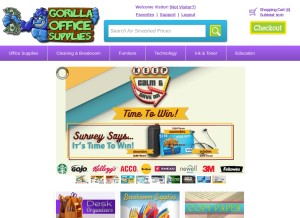 How gorillaofficesupplies.com looks like on a tablet such as an iPad.
