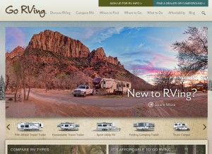 How gorving.com looks like on a tablet such as an iPad.