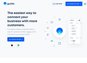 How gosite.com looks like on a tablet such as an iPad.
