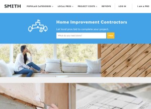 How gosmith.com looks like on a tablet such as an iPad.