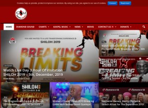 How gospelminds.com looks like on a tablet such as an iPad.