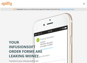 How gospiffy.com looks like on a tablet such as an iPad.