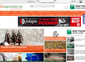 How gospodarz.pl looks like on a tablet such as an iPad.