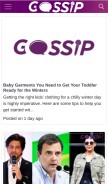How gossip.pk looks like on a mobile device such as an iPhone.