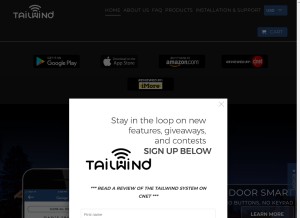 How gotailwind.com looks like on a tablet such as an iPad.