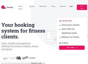 How goteamup.com looks like on a tablet such as an iPad.