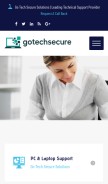 How gotechsecuresolutions.com looks like on a mobile device such as an iPhone.