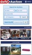 How gotoauction.com looks like on a mobile device such as an iPhone.