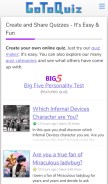 How gotoquiz.com looks like on a mobile device such as an iPhone.