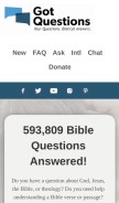 How gotquestions.org looks like on a mobile device such as an iPhone.