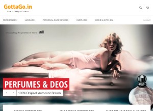 How gottago.in looks like on a tablet such as an iPad.