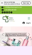 How gourbanorganics.com looks like on a mobile device such as an iPhone.
