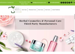 How gourbanorganics.com looks like on a tablet such as an iPad.