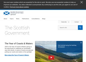 How gov.scot looks like on a tablet such as an iPad.