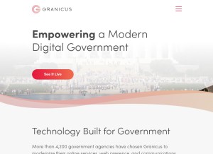 How govdelivery.com looks like on a tablet such as an iPad.