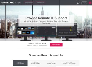 How goverlan.com looks like on a tablet such as an iPad.