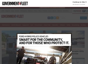 How government-fleet.com looks like on a tablet such as an iPad.