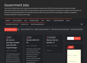 How governmentjobspakistan.com.pk looks like on a tablet such as an iPad.