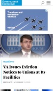 How govexec.com looks like on a mobile device such as an iPhone.
